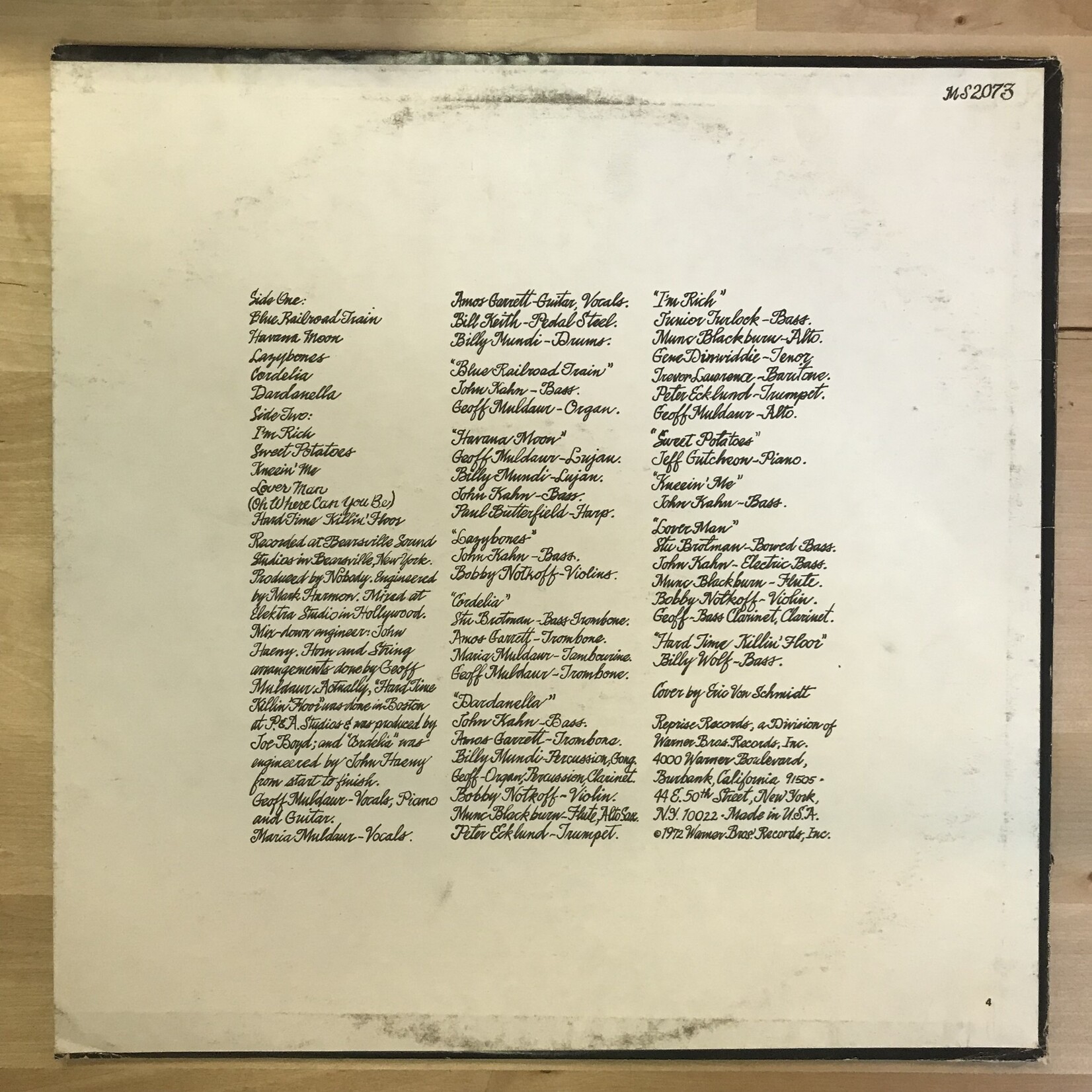 Geoff & Maria Muldaur - Sweet Potatoes - MS2075 - Vinyl LP (USED)