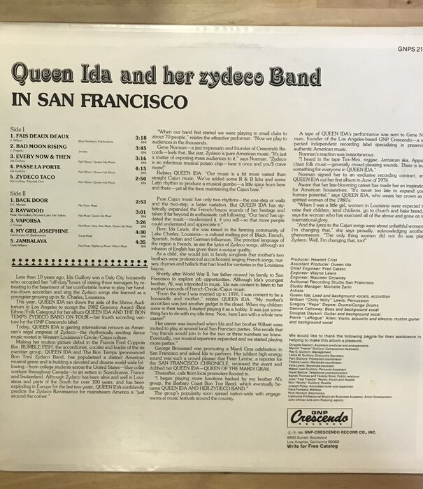 Queen Ida - In San Francisco - GNPS 2158 - Vinyl (USED)