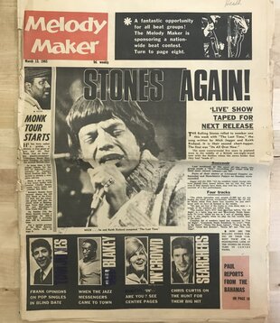 Melody Maker - March 13, 1965 (Mick Jagger) - Newspaper (VINTAGE)