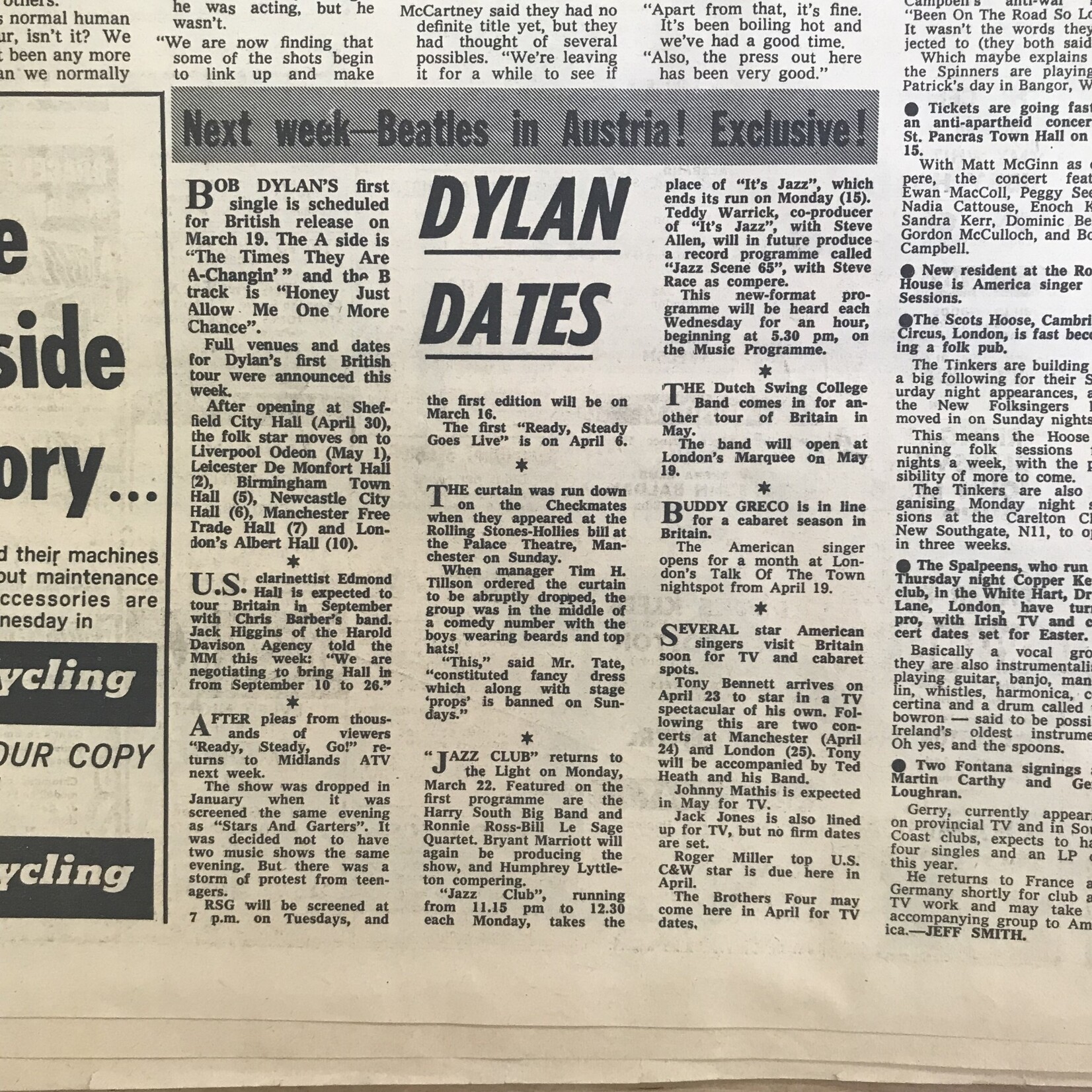 Melody Maker - March 13, 1965 (Mick Jagger) - Newspaper (VINTAGE)