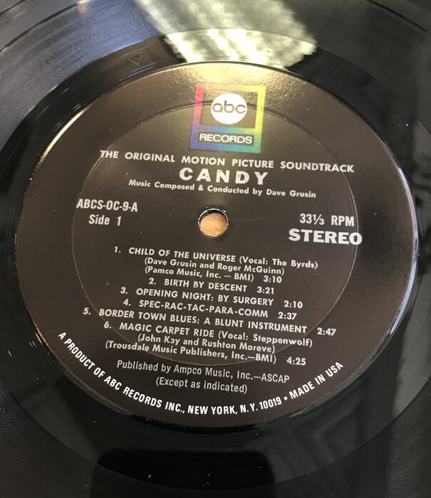 Candy - Original Motion Picture Soundtrack - ABCS 0C 9 - Vinyl LP (USED)
