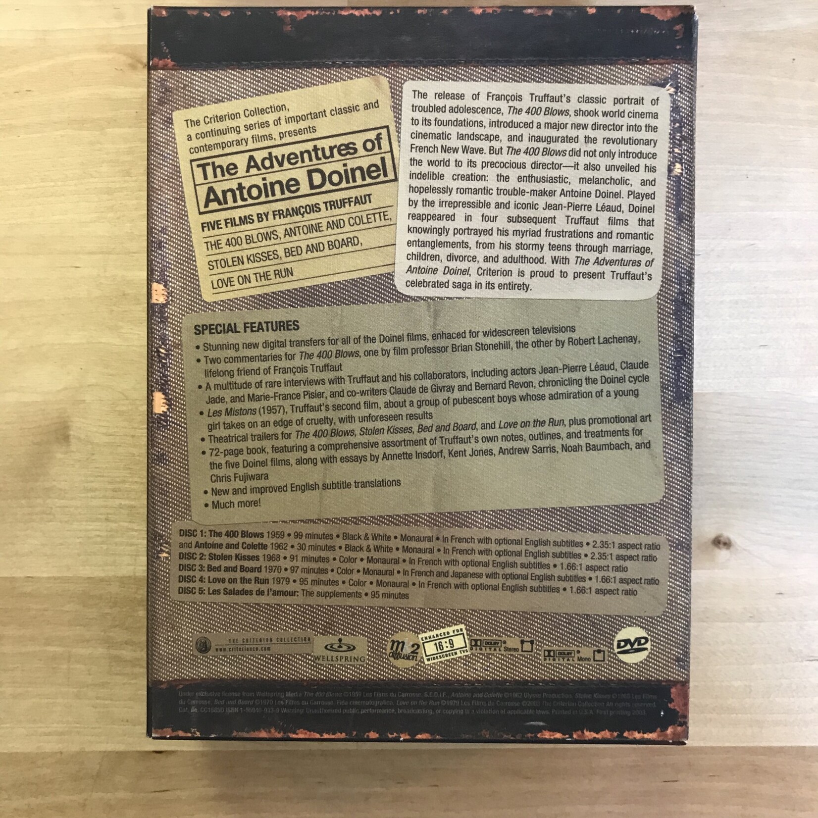 Adventures Of Antoine Doinel - Five Films By Francois Truffaut - DVD (USED)