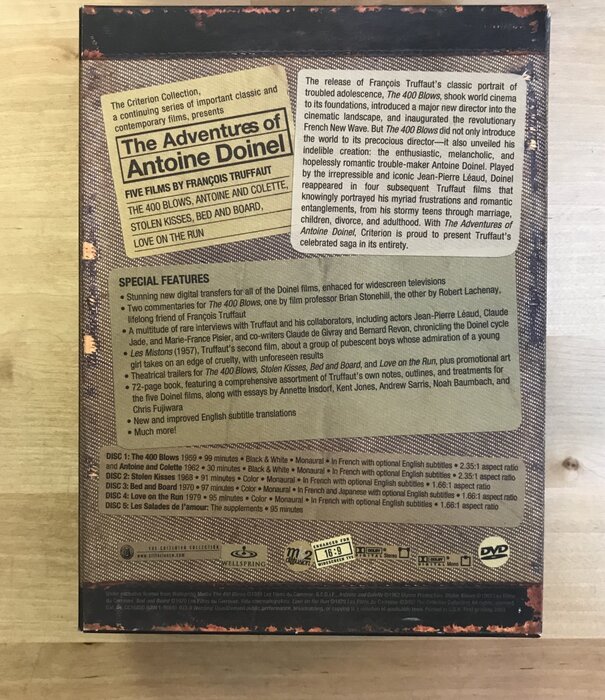 Adventures Of Antoine Doinel - Five Films By Francois Truffaut - DVD (USED)