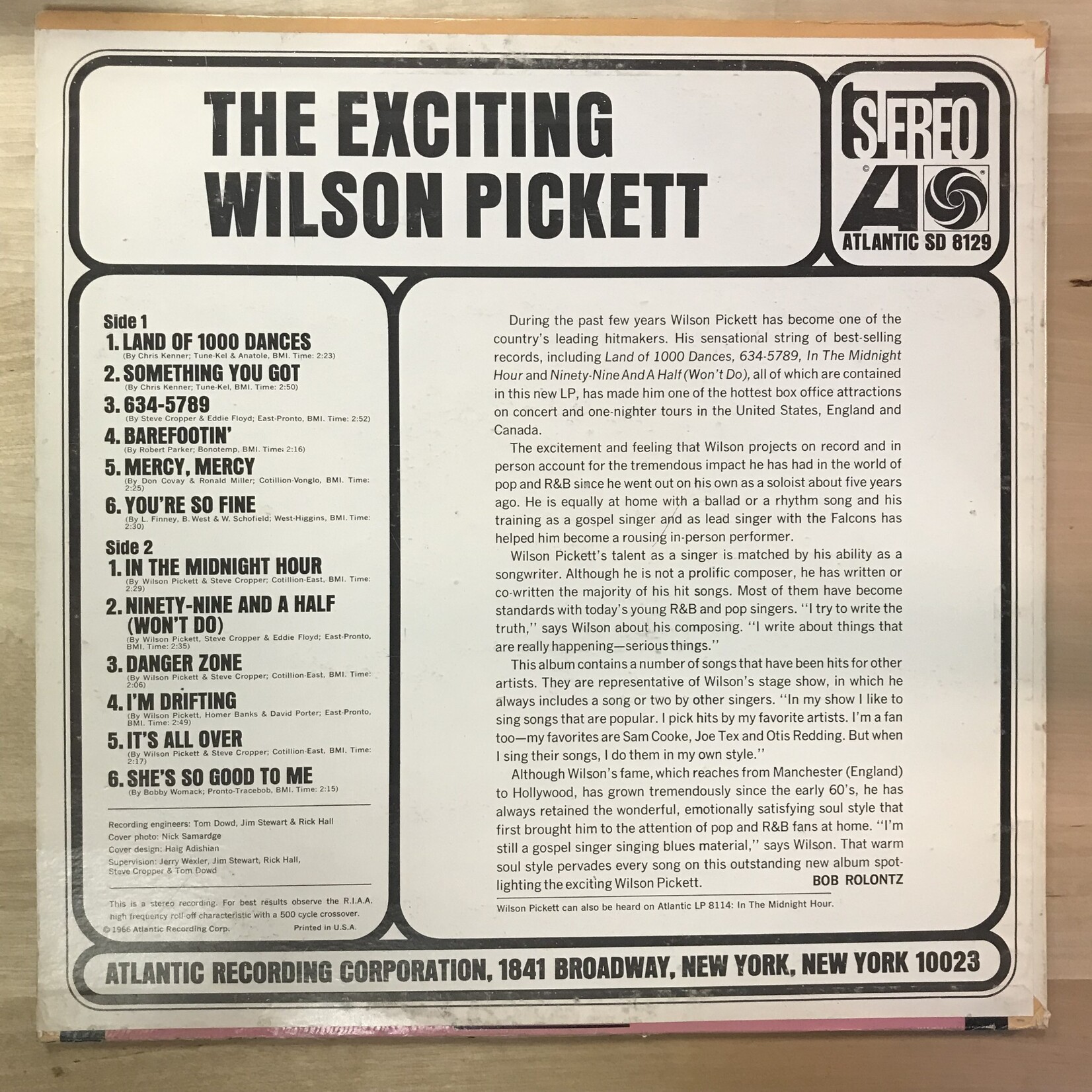 Wilson Pickett - The Exciting Wilson Pickett - SD 8129 - Vinyl LP (USED)