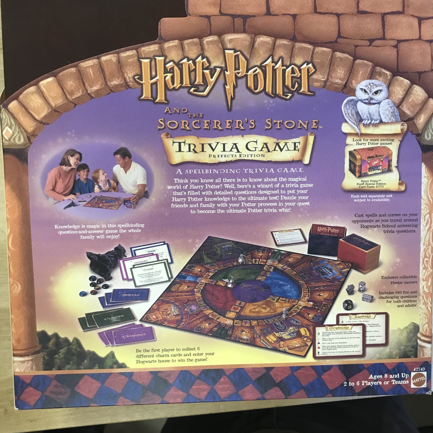 Harry Potter - Harry Potter And The Sorcerer’s Stone Trivia Game: Prefects Edition - Board Game (USED)