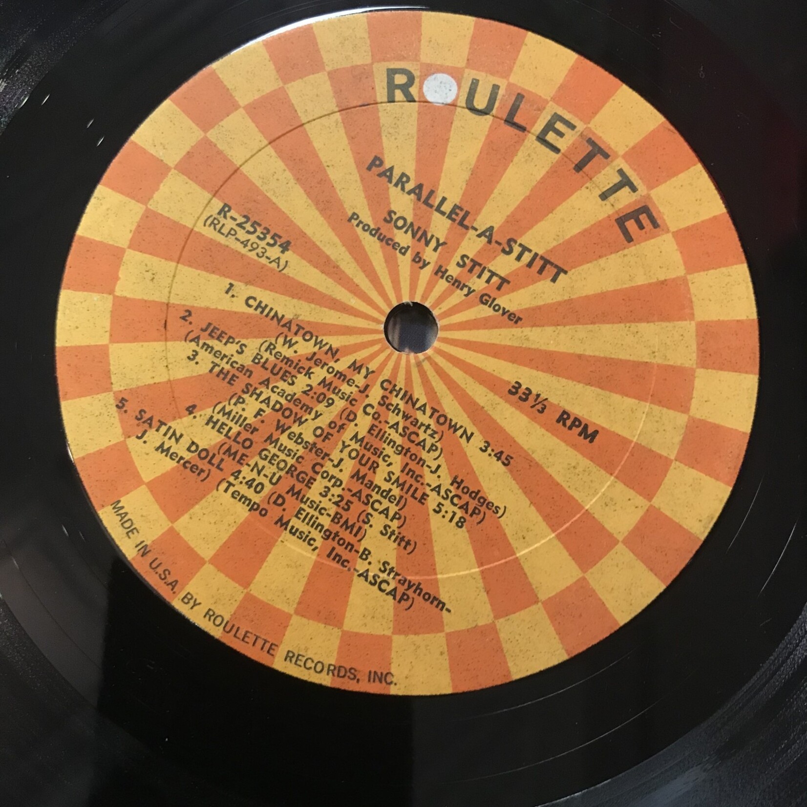 Sonny Stitt - Parallel-A-Stitt - R25354 - Vinyl LP (USED - DJ COPY)