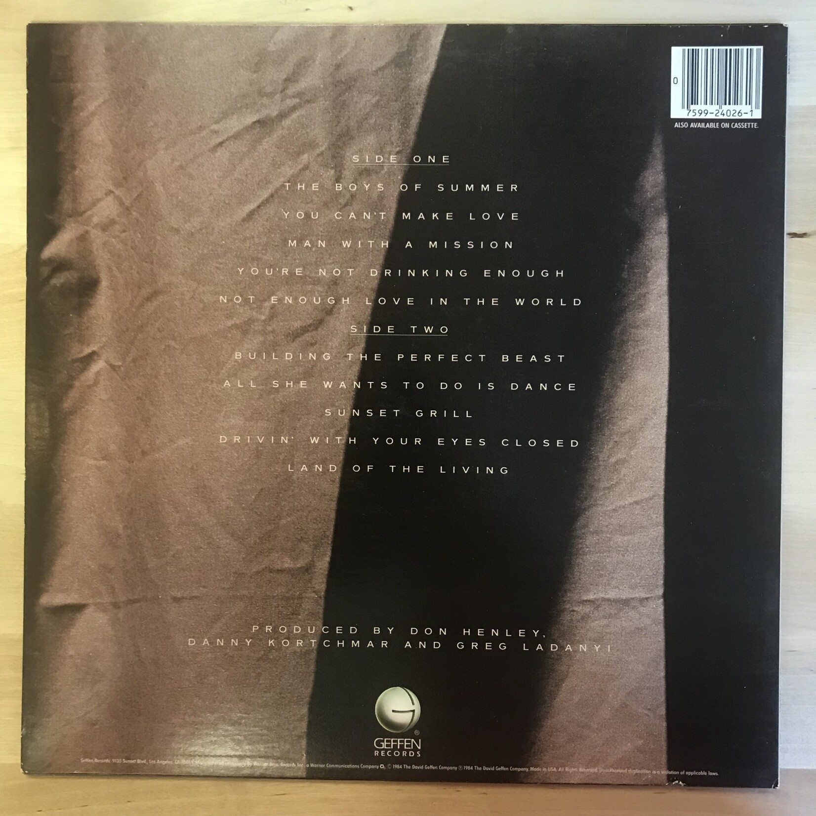 Don Henley - Building The Perfect Beast - GHS2406 - Vinyl LP (USED)