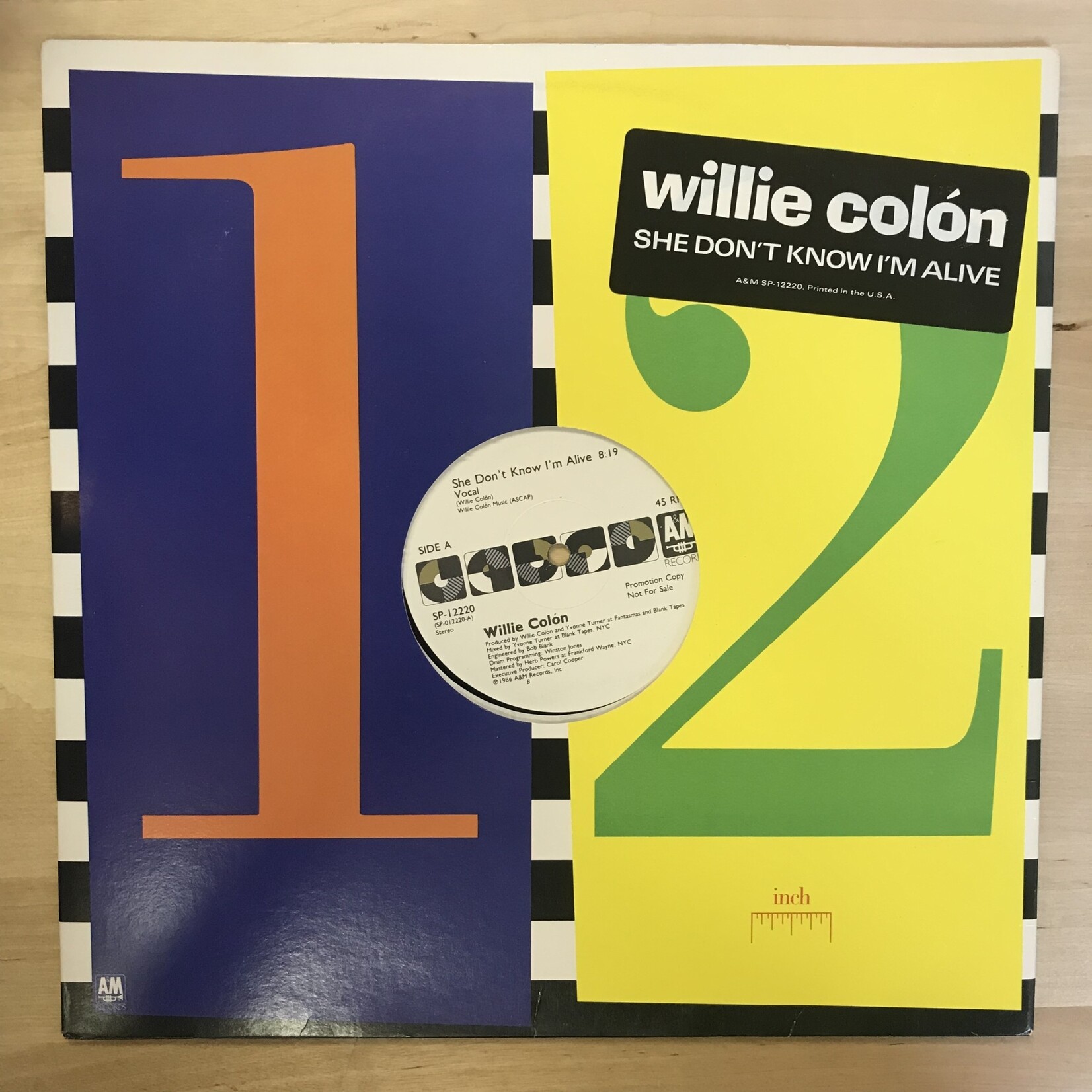 Willie Colon - She Don't Know I'm Alive (PROMO) - SP 0012 - Vinyl 12-Inch Single (USED)