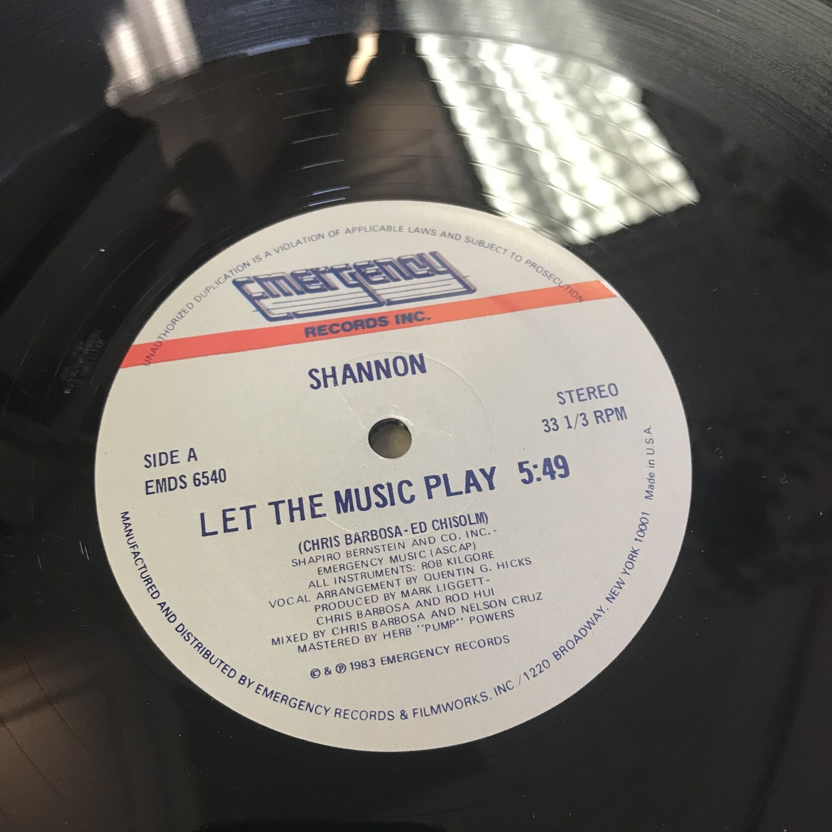 Shannon - Let The Music Play - EMDS6540 - Vinyl 12-Inch Single (USED)