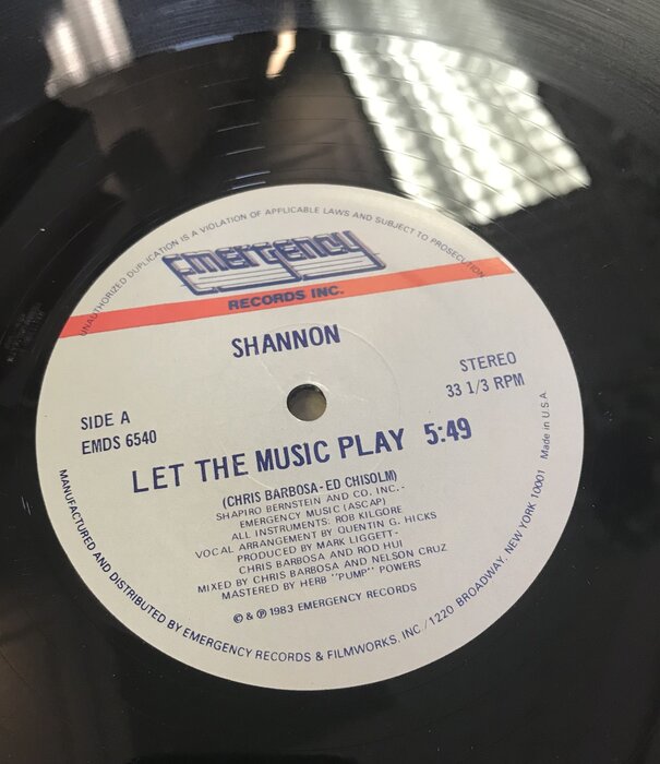 Shannon - Let The Music Play - EMDS6540 - Vinyl 12-Inch Single (USED)