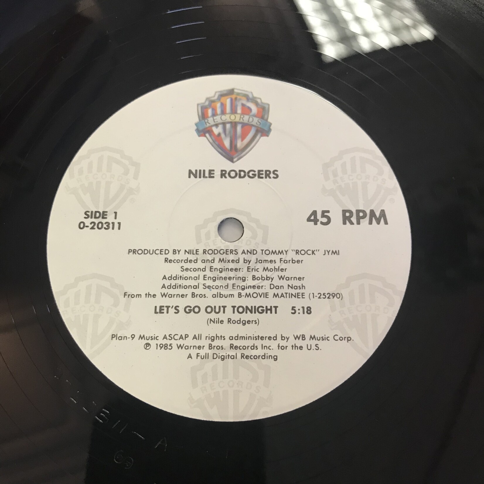 Nile Rodgers - Let’s Go Out Tonight - 0 20311 - Vinyl 12-Inch Single (USED)