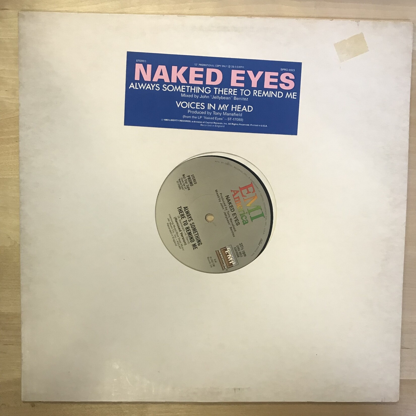 Naked Eyes - Always Something There To Remind Me (PROMO) - SPRO 9923 - Vinyl 12-Inch Single (USED)