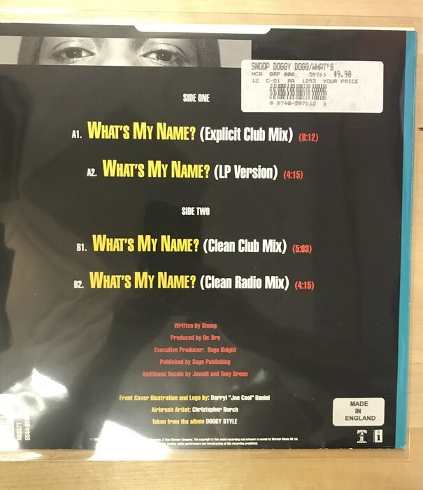 Snoop Doggy Dogg - What’s My Name - A8337T - Vinyl 12-Inch Single (USED - UK)