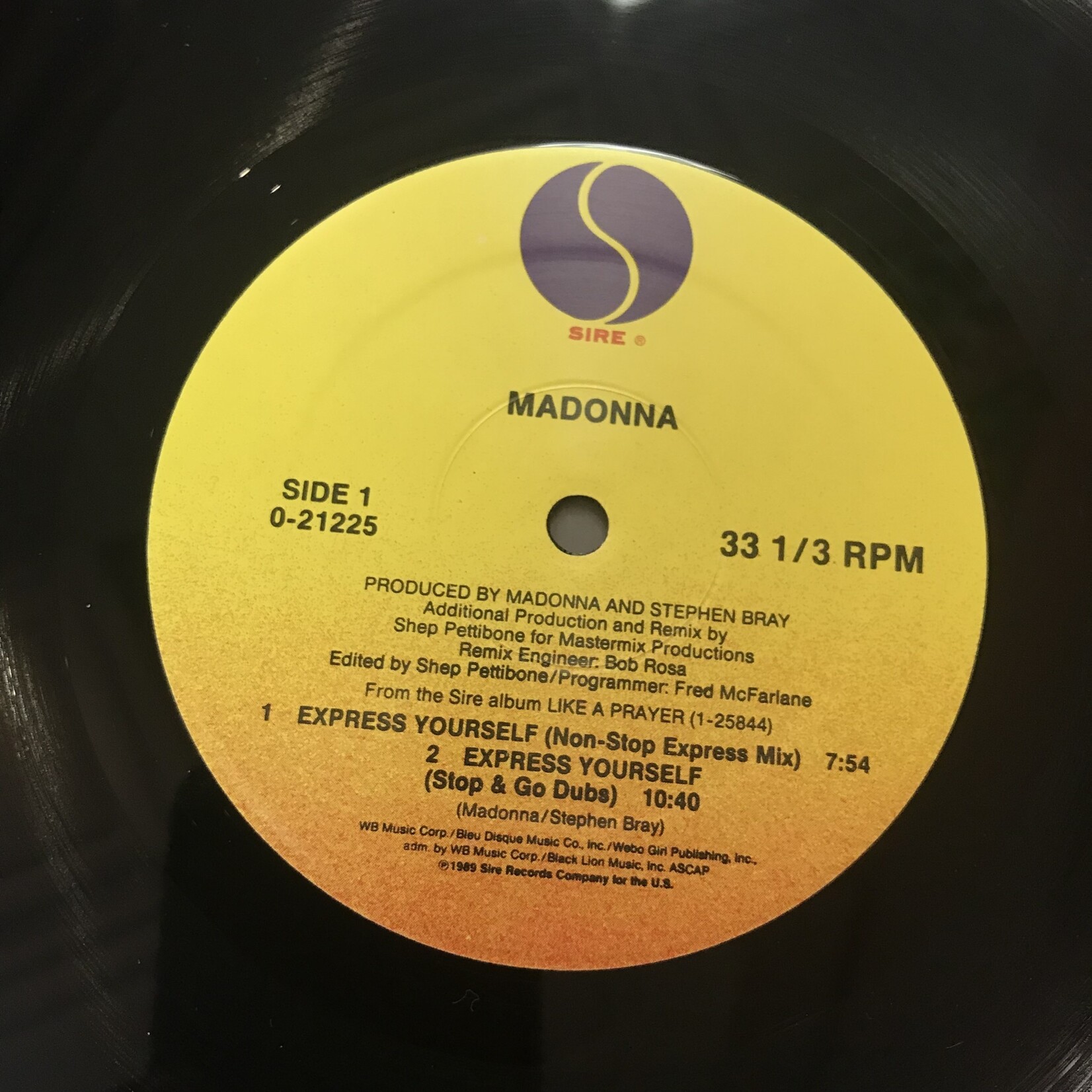 Madonna - Express Yourself - 0 21225 - Vinyl 12-Inch Single (USED)