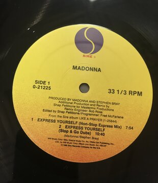 Madonna - Express Yourself - 0 21225 - Vinyl 12-Inch Single (USED)