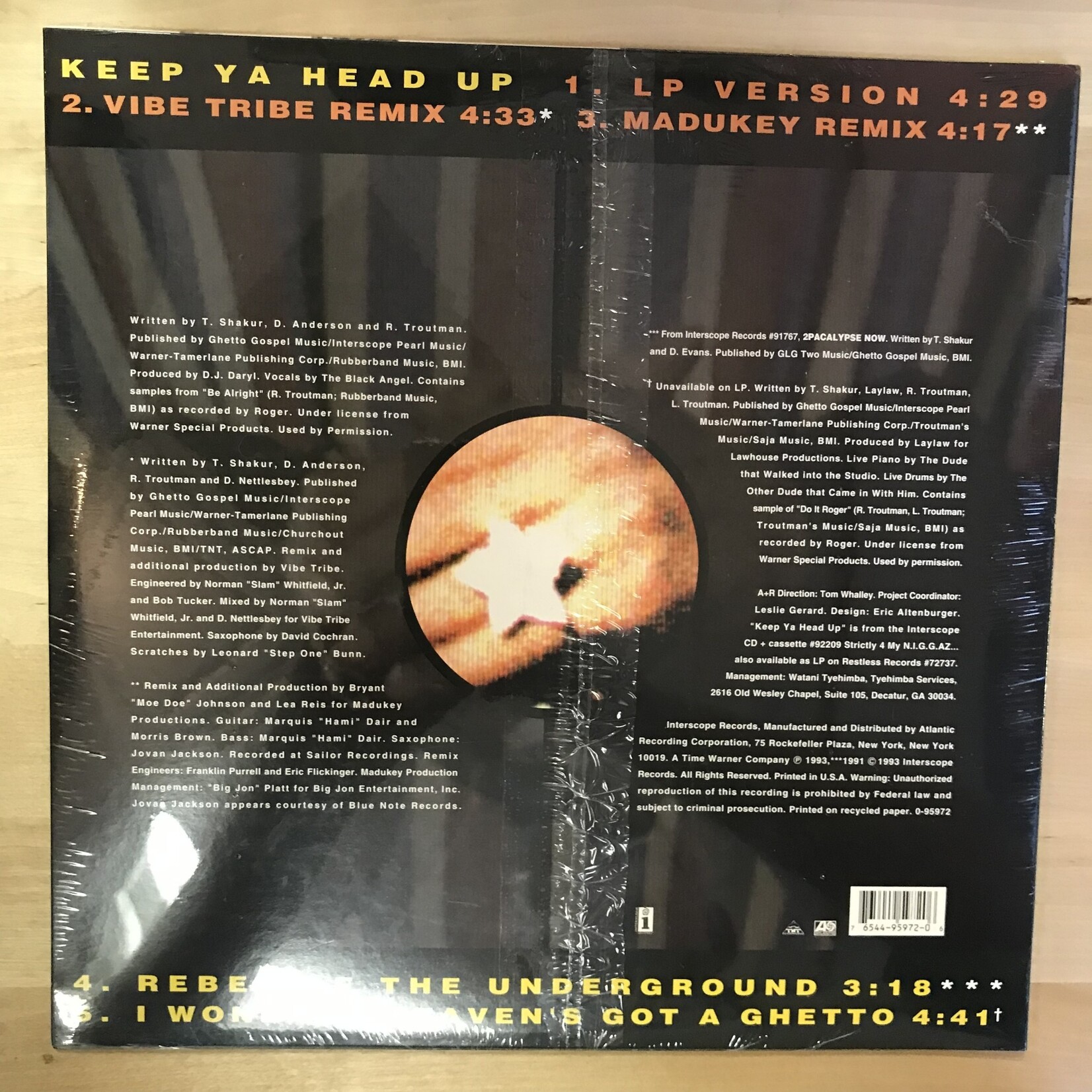 2Pac - Keep Ya Head Up (SEALED) - 0 95972 - Vinyl 12-Inch Single (USED)
