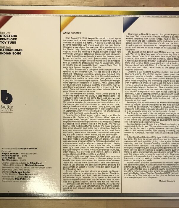 Wayne Shorter - Etcetera - LT 1056 - Vinyl LP (USED)