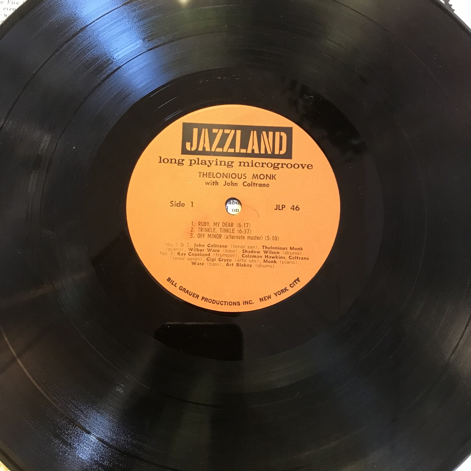 Thelonious Monk - With John Coltrane - JLP46 - Vinyl LP (USED)