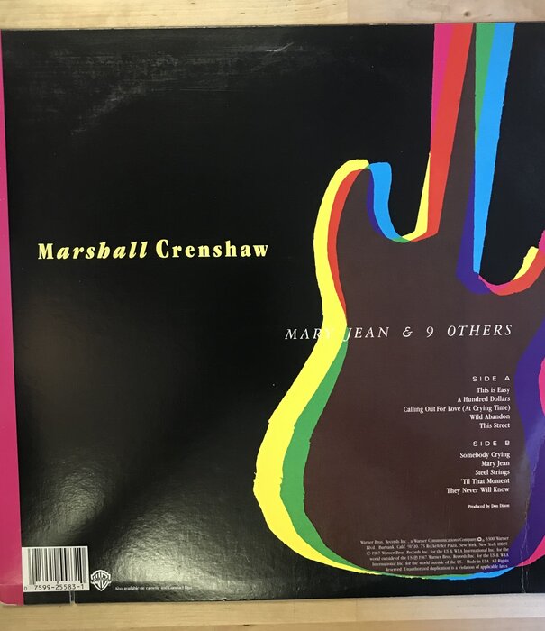 Marshall Crenshaw - Mary Jean & 9 Others - 1 25583 - Vinyl LP (USED)
