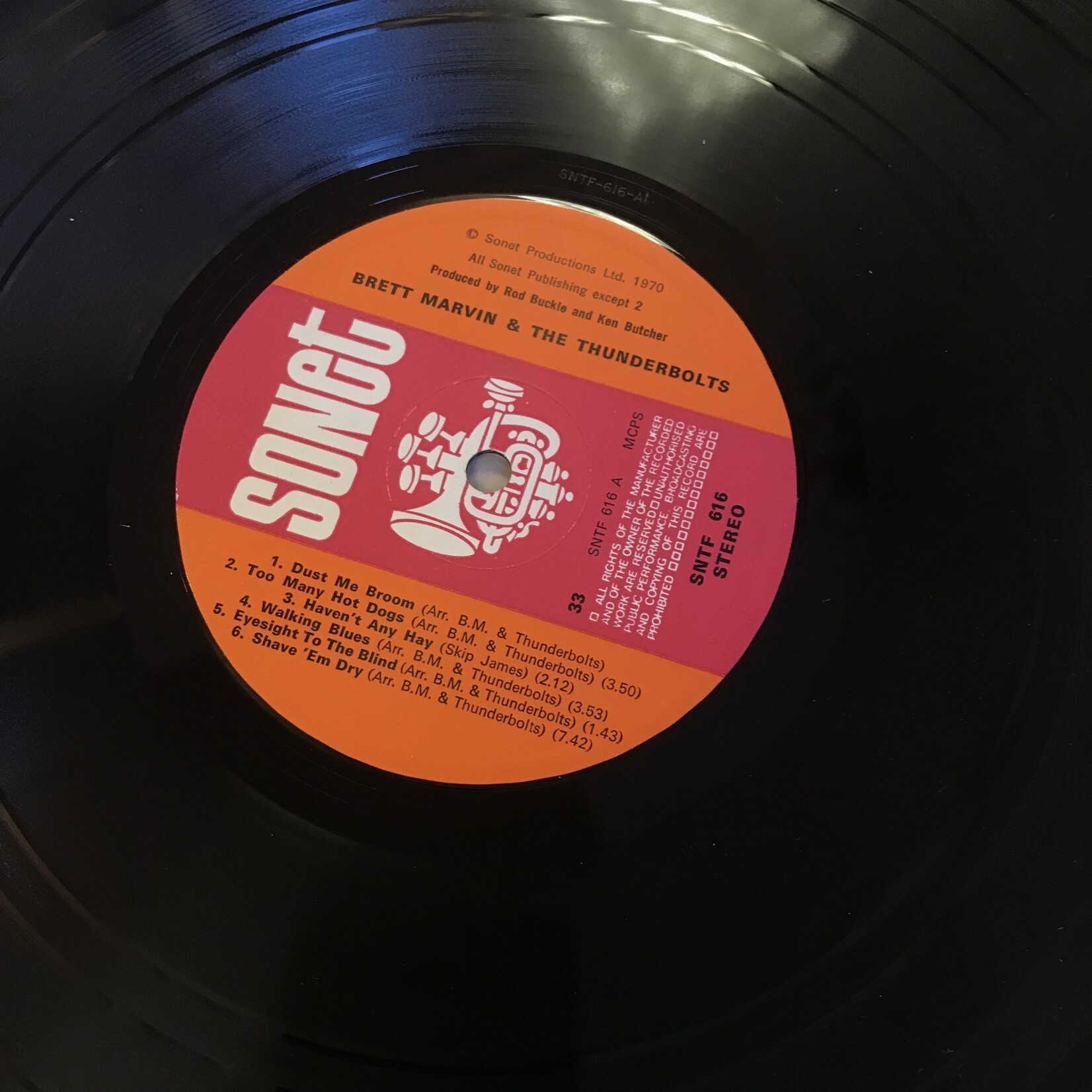 Brett Marvin & The Thunderbolts - Brett Marvin & The Thunderbolts - SNTF 616 - Vinyl LP (USED)