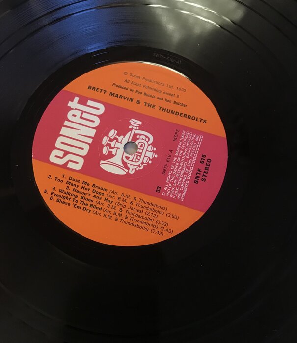 Brett Marvin & The Thunderbolts - Brett Marvin & The Thunderbolts - SNTF 616 - Vinyl LP (USED)