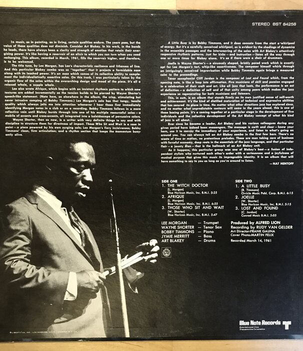 Art Blakey - The Witch Doctor - BST 84258 - Vinyl LP (USED)