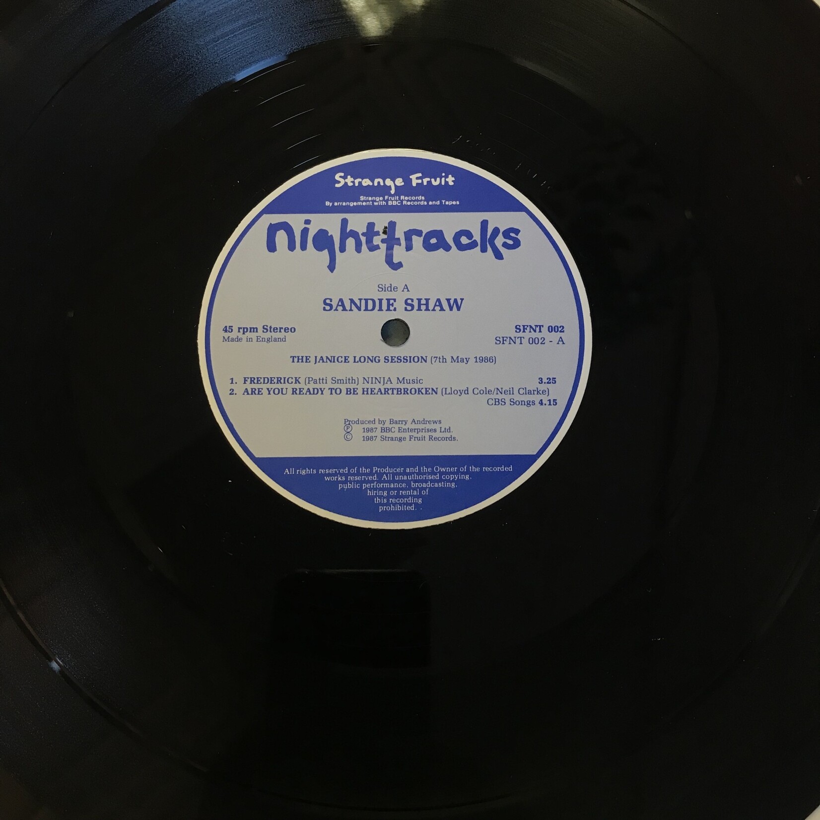 Sandie Shaw - The Janice Long Session - SFNT002 - Vinyl EP (USED)