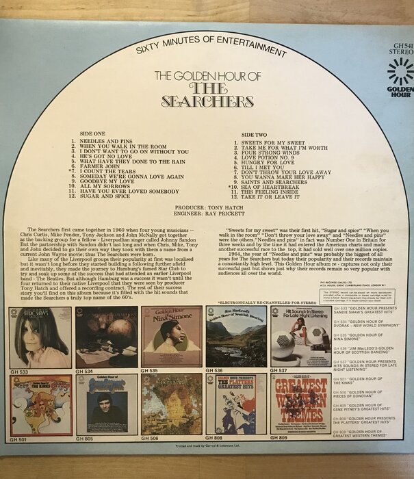 Searchers - Golden Hour Of The Searchers - GH 541 - Vinyl LP (USED UK)