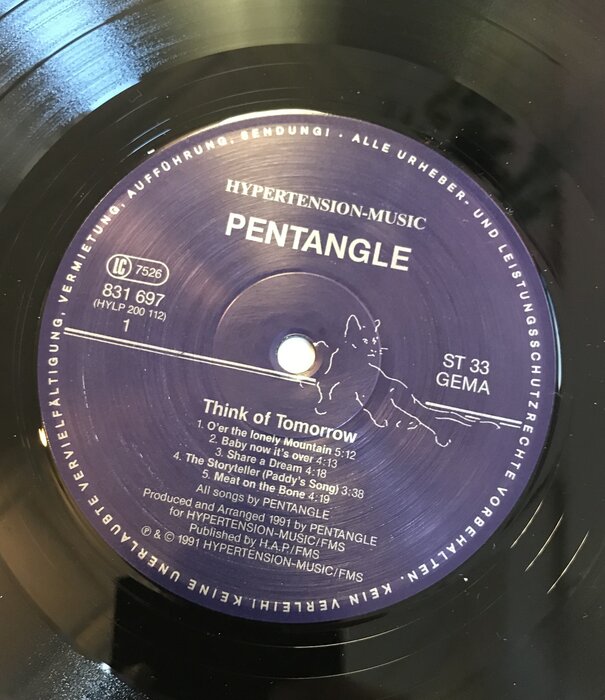 Pentangle - Think Of Tomorrow - HYLP 200 112 - Vinyl LP (USED - GERMANY)