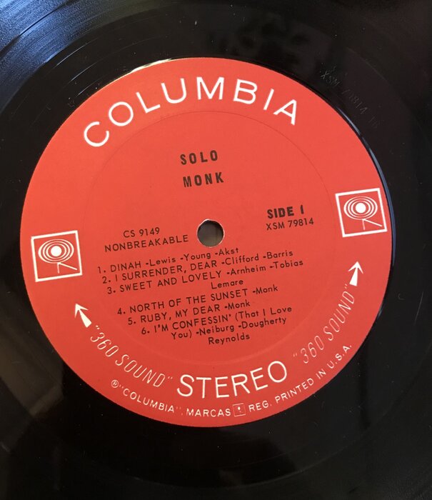 Thelonious Monk - Solo - CS 9149 - Vinyl LP (USED)