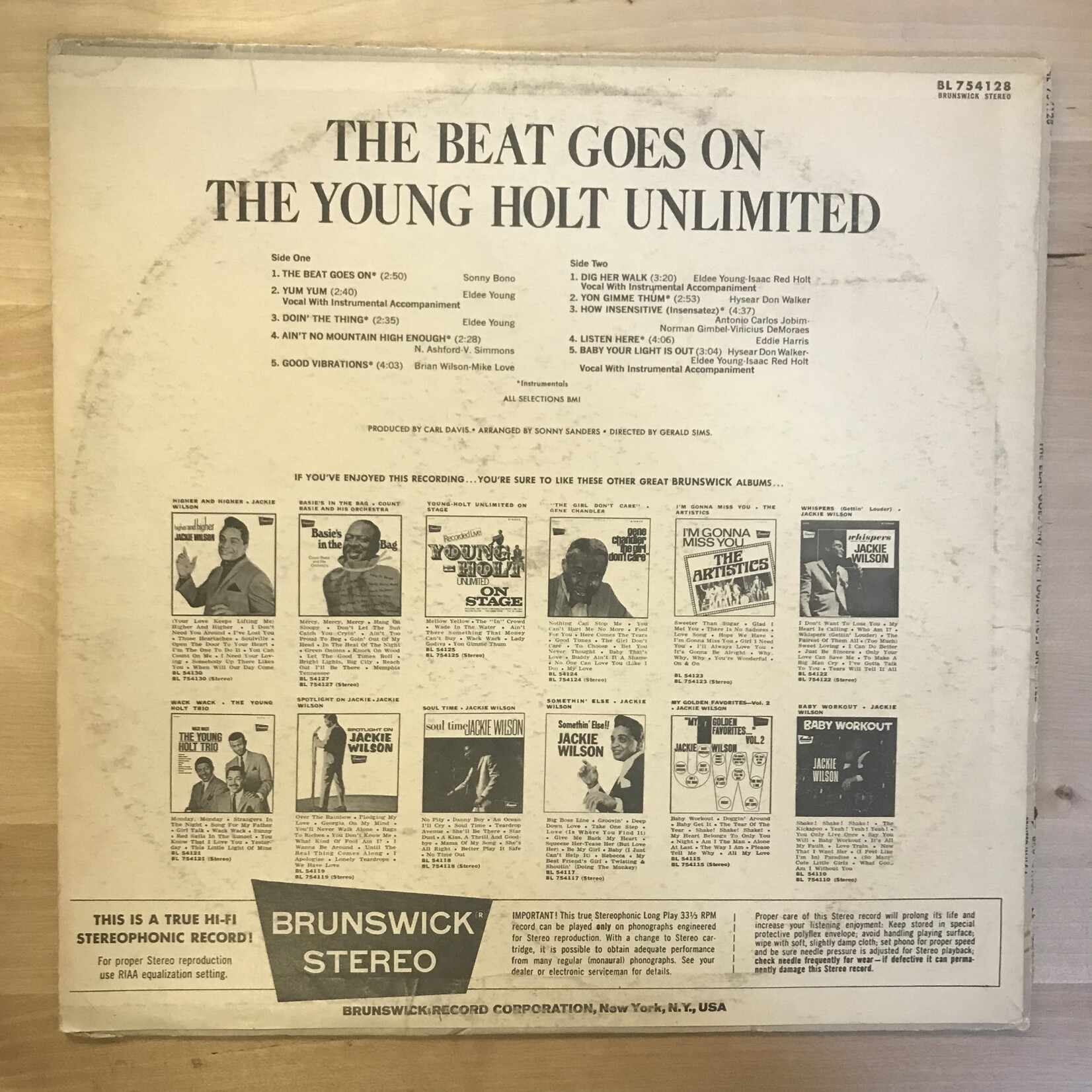 Young-Holt Unlimited - The Beat Goes On - BL754128 - Vinyl LP (USED)