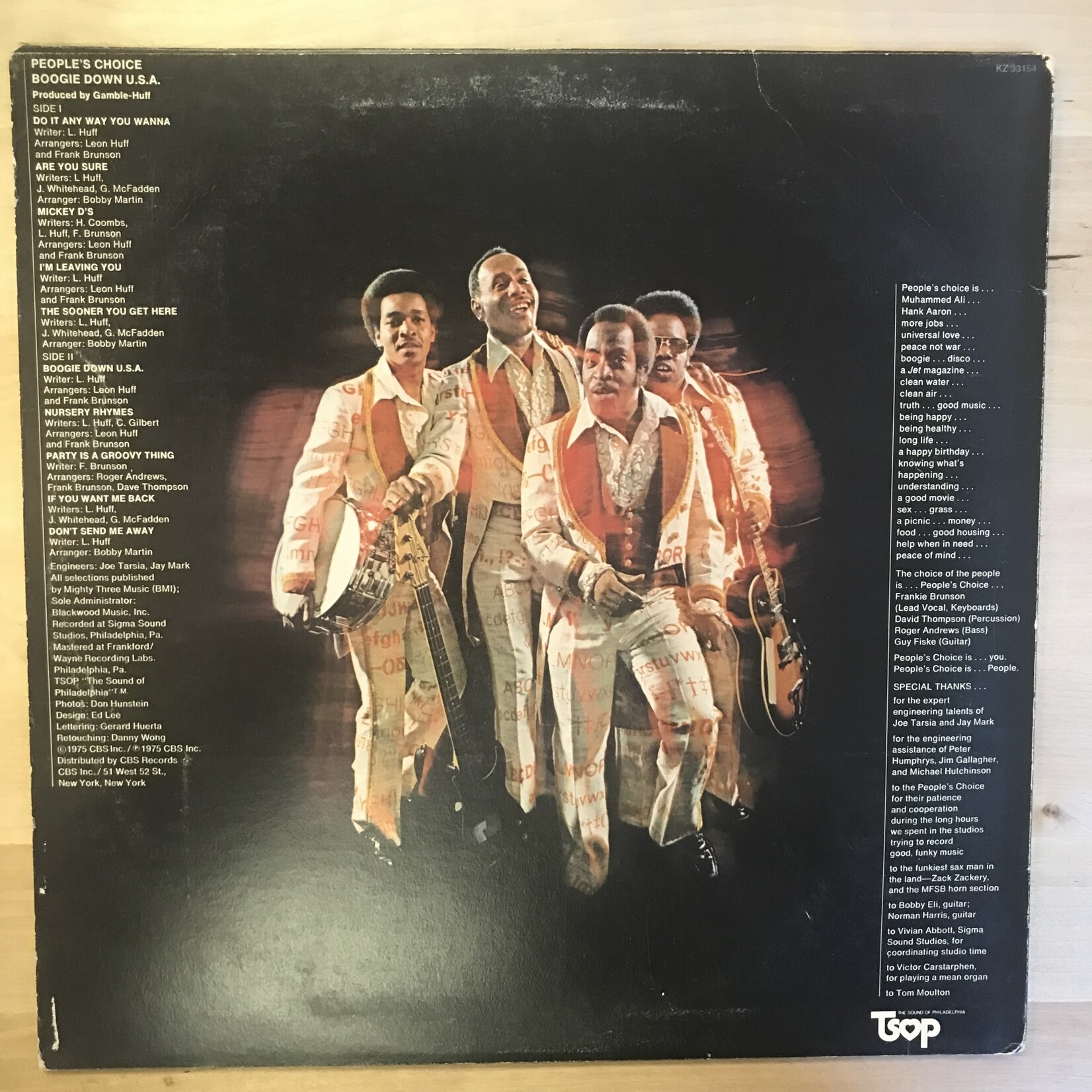 People’s Choice - Boogie Down U.S.A. - KZ33154 - Vinyl LP (USED)