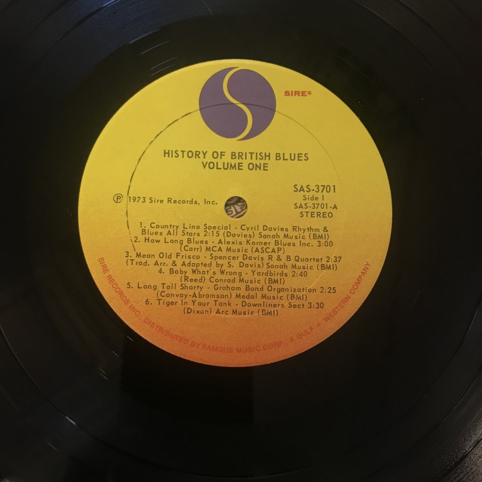 Various - History Of British Blues Volume One - SAS3701 - Vinyl LP (USED)