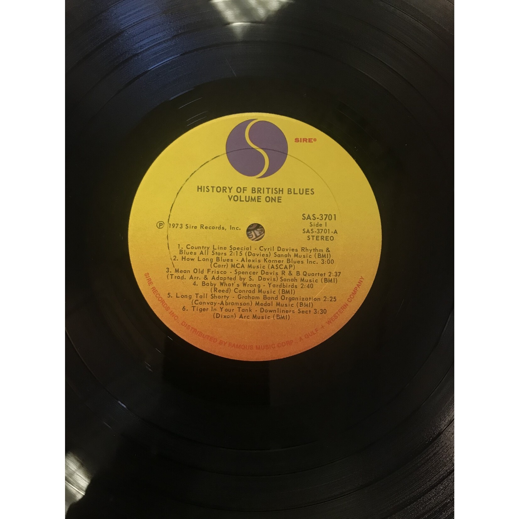 Various - History Of British Blues Volume One - SAS3701 - Vinyl LP (USED)