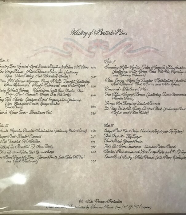 Various - History Of British Blues Volume One - SAS3701 - Vinyl LP (USED)