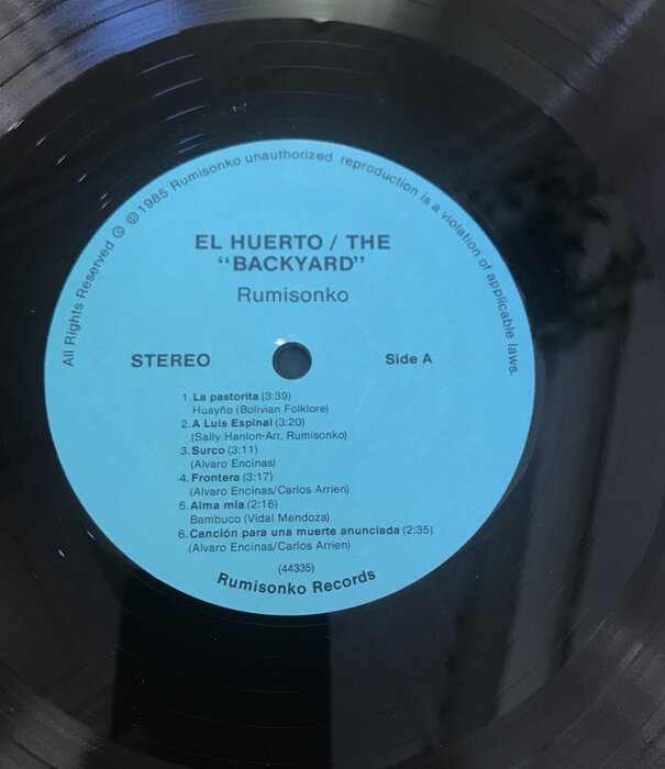 Rumisonko - El Huerto - RS 001 - Vinyl LP (USED)