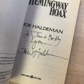 Joe Haldeman - The Hemingway Hoax (SIGNED) - Paperback MM (USED - 5DB)