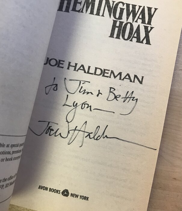 Joe Haldeman - The Hemingway Hoax (SIGNED) - Paperback MM (USED - 5DB)
