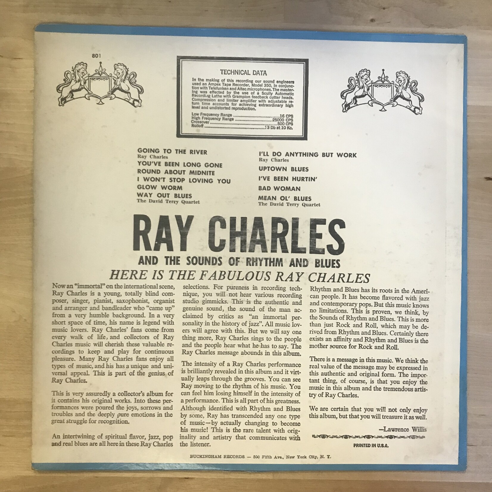Ray Charles - The Second Album - PST 801 - Vinyl LP (USED)