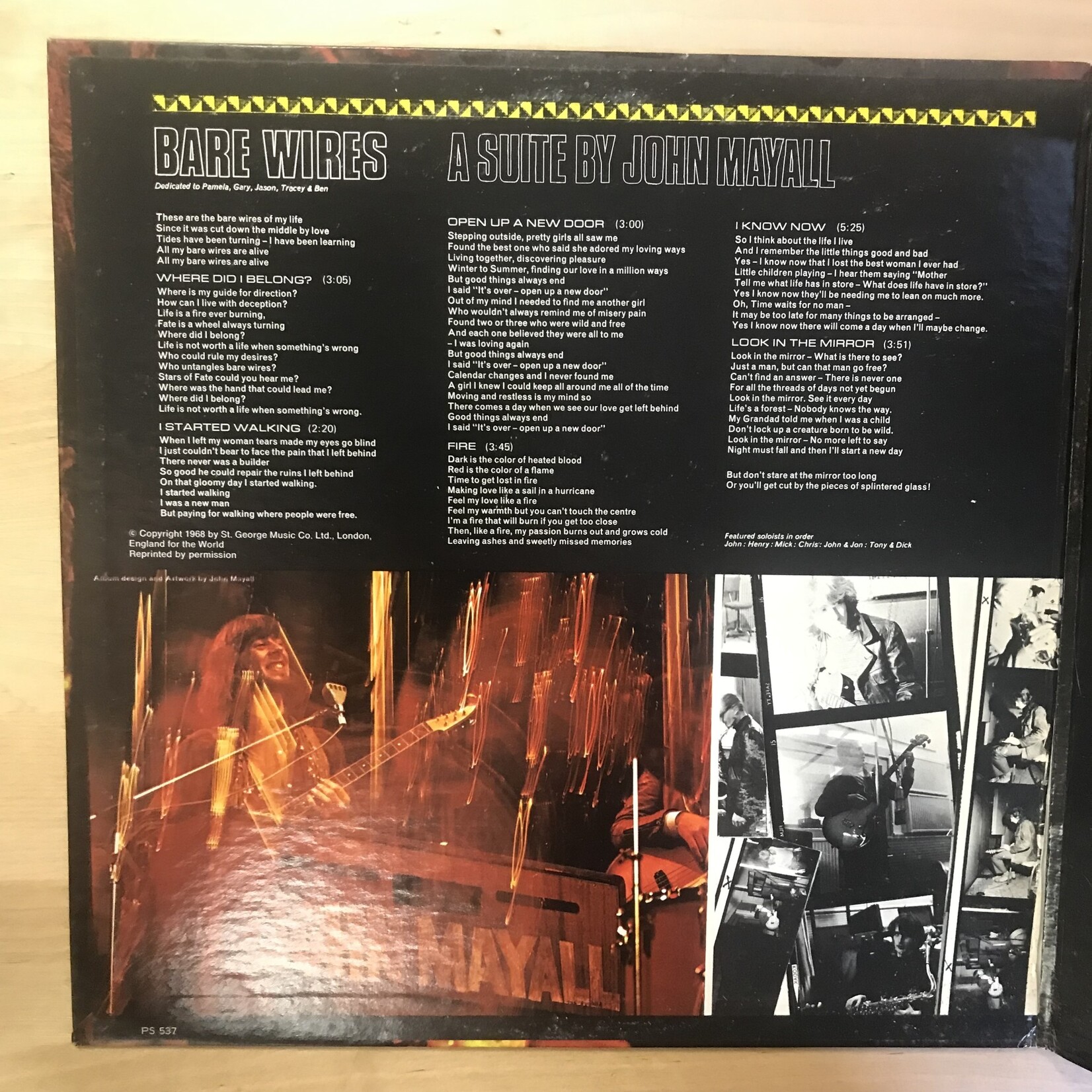 John Mayall’s Bluesbreakers - Bare Wires - PS537 - Vinyl LP (USED)