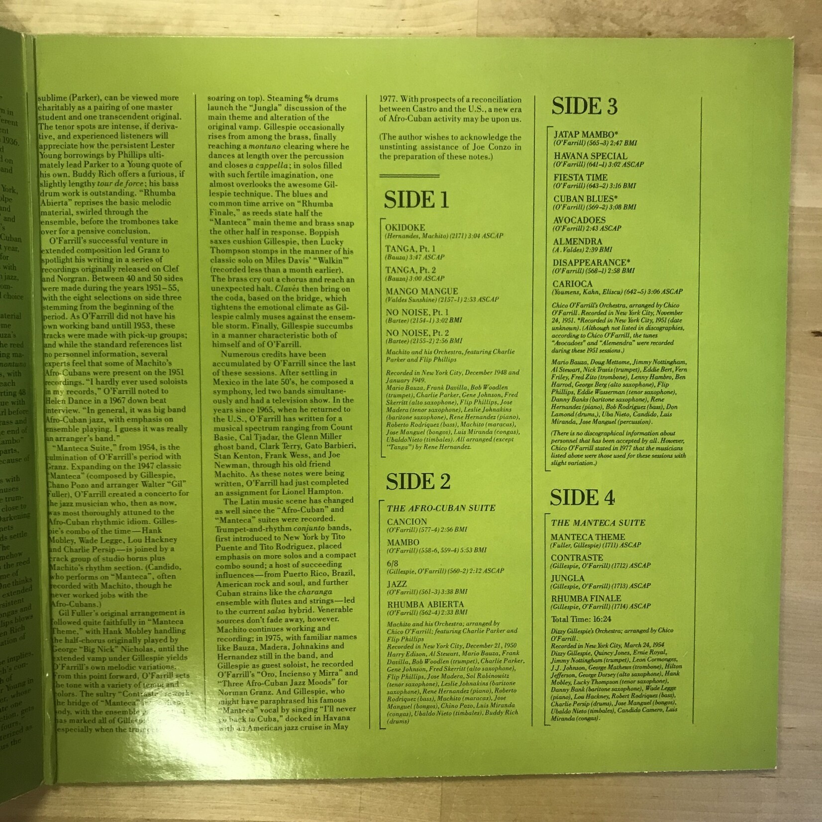 Machito / Chico O'Farrill / Charlie Parker / Dizzy Gillespie – Afro-Cuban Jazz - VE 2 2522 - Vinyl LP (USED)