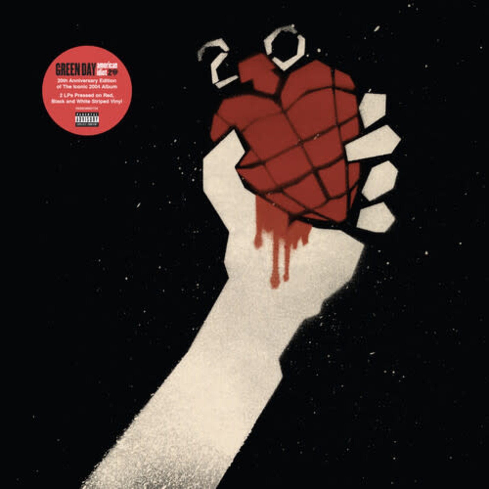 Green Day - American Idiot (20th Anniversary Red & Black Splatter 2LP) - RPRW714906B RPRW714906B - inyl LP (NEW)