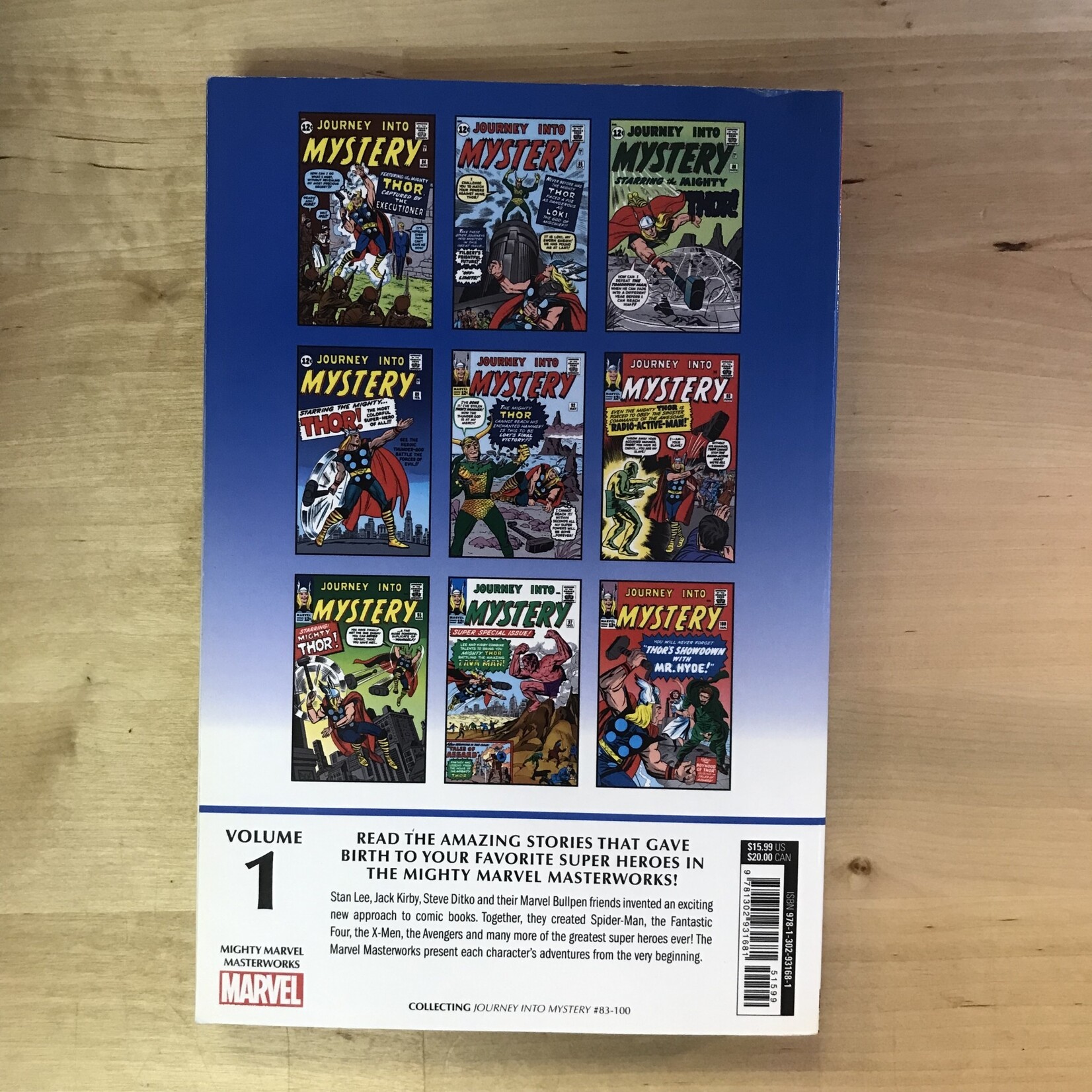 Thor - Marvel Masterworks:  The Mighty Thor Volume 1 - Paperback (USED)