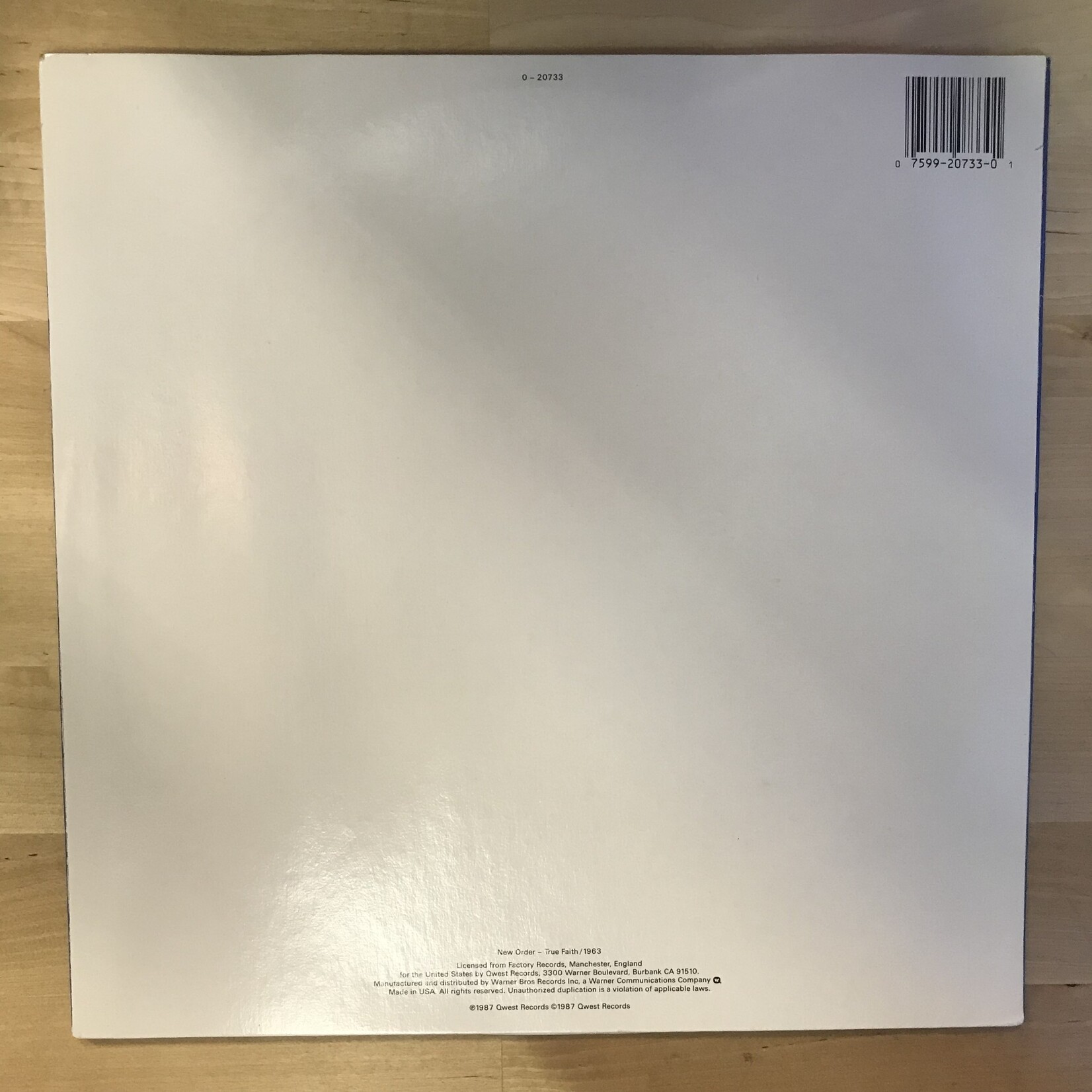 New Order - True Faith / 1963 - 20733 0 - Vinyl 12-Inch Single (USED)