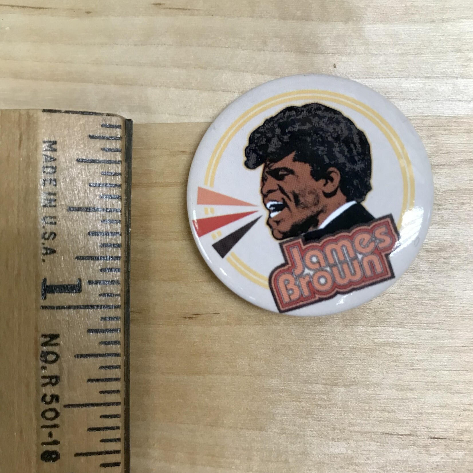 James Brown - Singing - 1.25 Inch Pin Back Button (NEW)