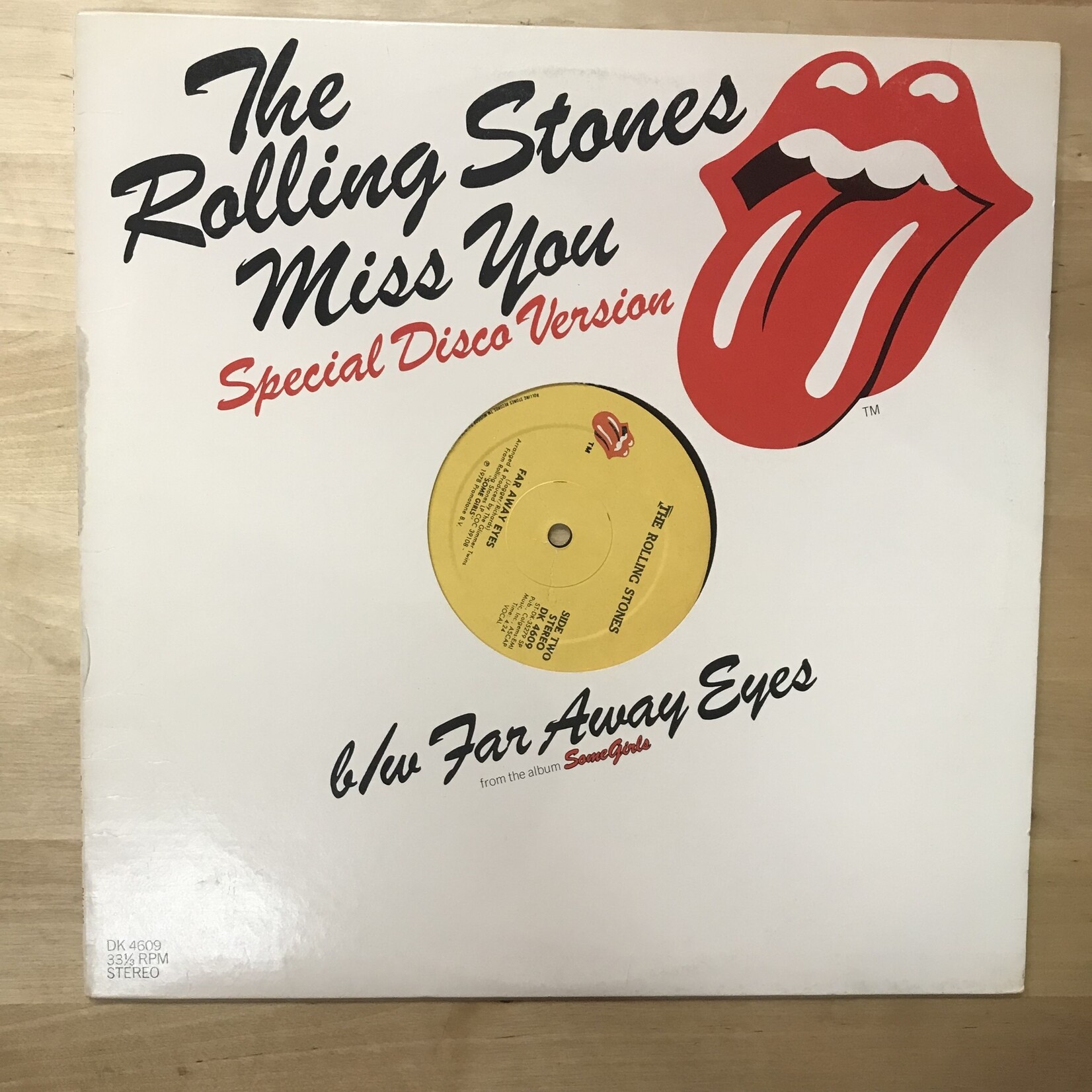 Rolling Stones - Miss You / Fade Away Eyes - DK4060 - Vinyl 12-Inch Single (USED)