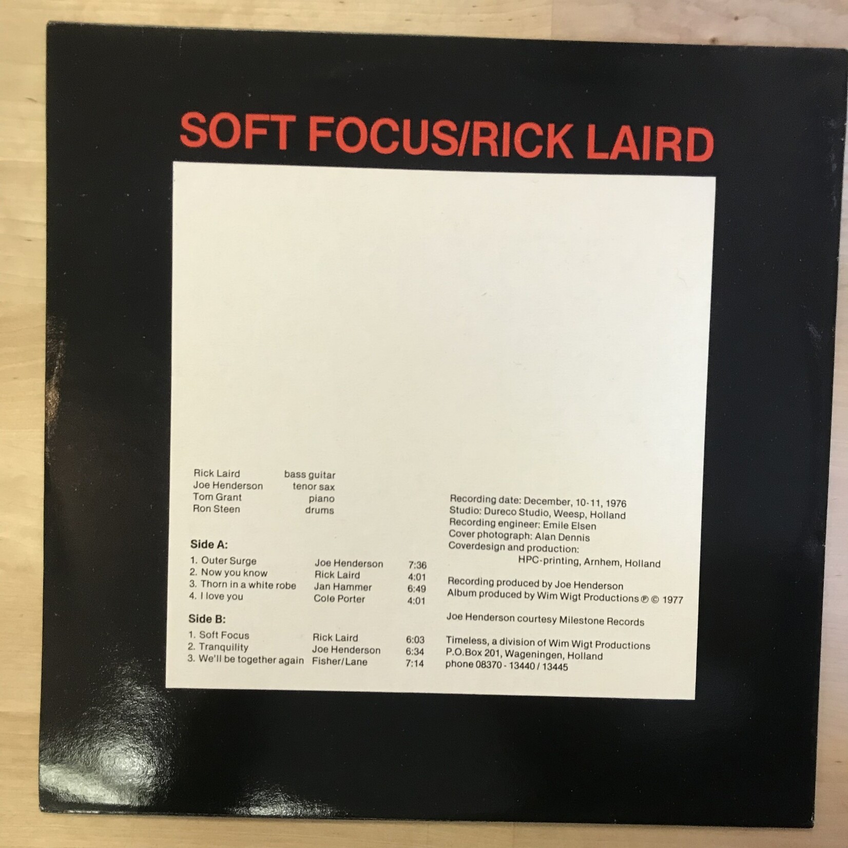 Rick Laird - Soft Focus - SJP104 - Vinyl LP (USED)