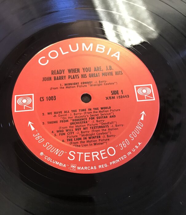 John Barry - Ready When You Are, J.B. (PROMO) - CS 1003 - Vinyl LP (USED)