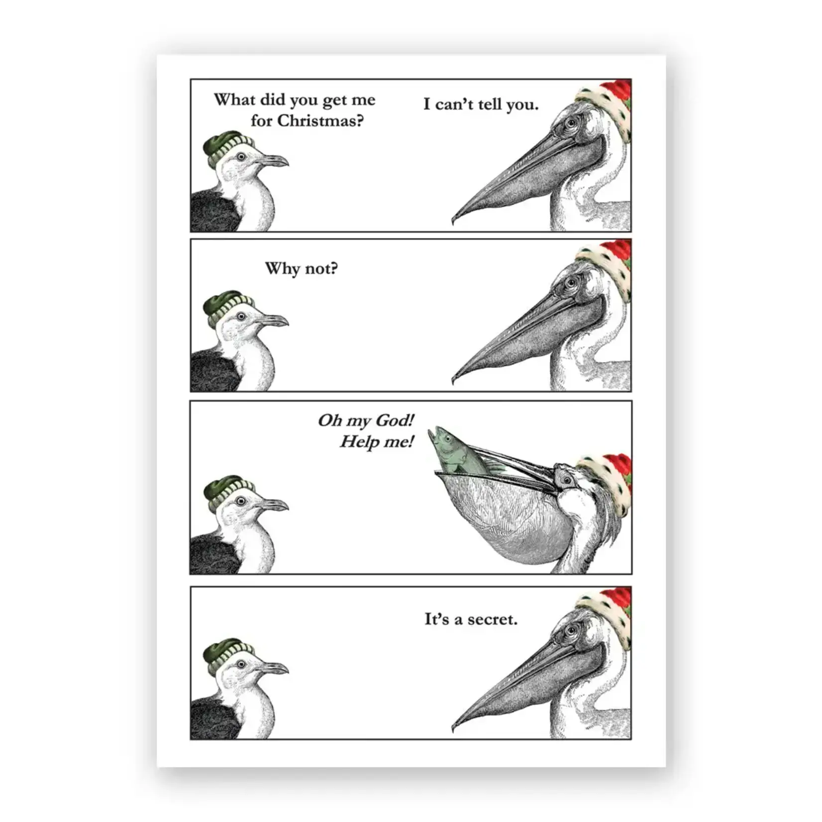Pelican XMas (Set Of 8 Cards) - Greeting Card (NEW)