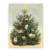 Cats In XMas Tree (Single) - Greet Card (NEW)